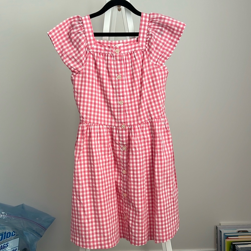 Gapkids Pink Gingham dress size L (10) like new condition